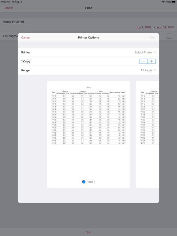 Simple Blood Glucose Note iPad screenshot 5 - Medical app