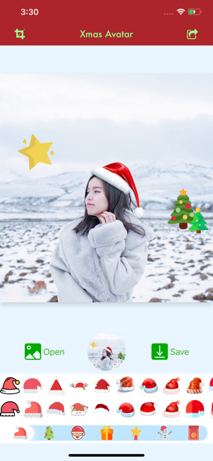 ‎Xmas Avatar: Add Santa Hat Screenshot