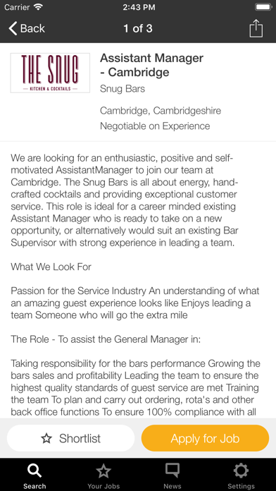 Leisurejobs - love what you do Screenshot