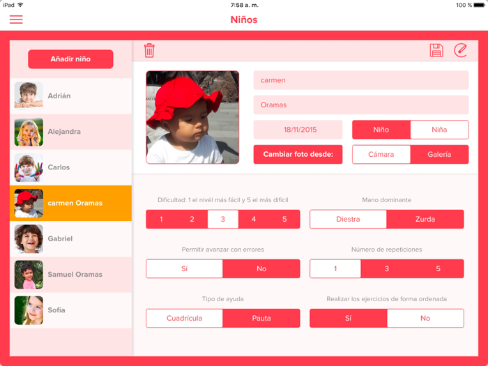 Cópiame - enséñales a escribir