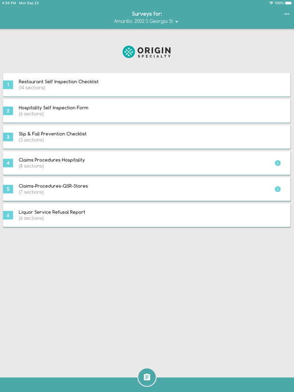 Origin Specialty Risk Mgmt App