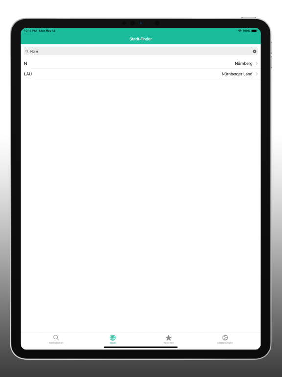Kennzeichen-Finder mit Karte iPad screenshot 9 - Travel app