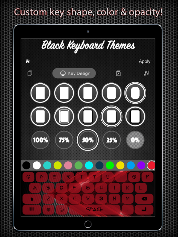 Screenshot #5 pour Clavier Noir & Thèmes Clés