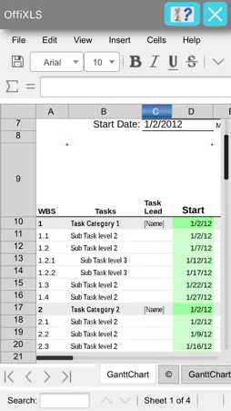OffiXLS spreadsheet editor screenshot 2