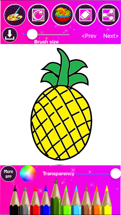 Screenshot #6 for Fruit & Vegetables Coloring