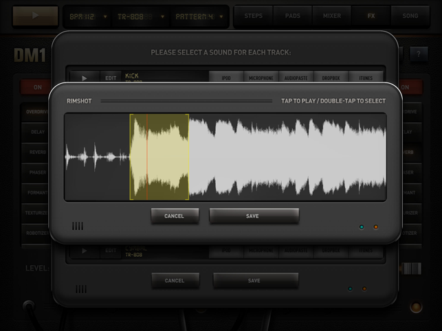 DM1 - ภาพหน้าจอของ Drum Machine