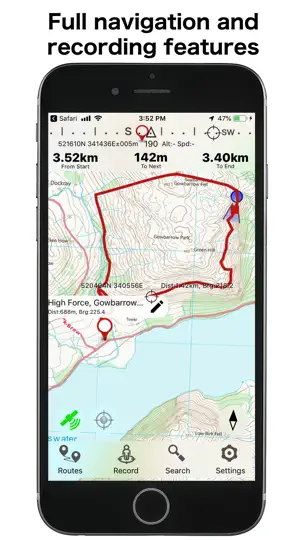 Screenshot von GBTopoMap auf dem iPhone 3
