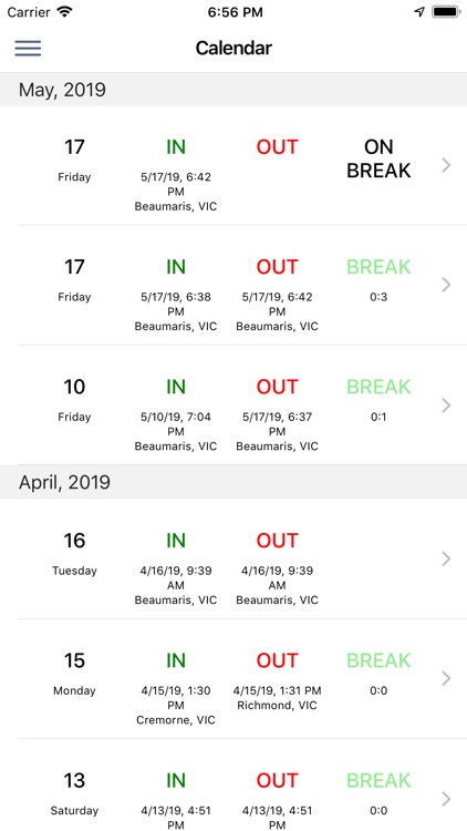 WhereAbouts Online Clock in screenshot-3