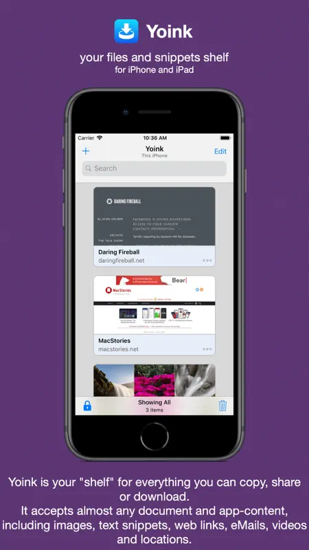 Yoink - Besseres Drag und Drop screenshot 1 of 8