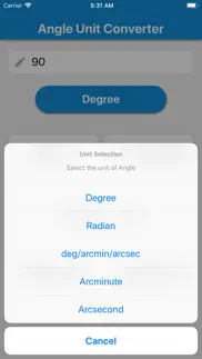angle unit converter iphone screenshot 3
