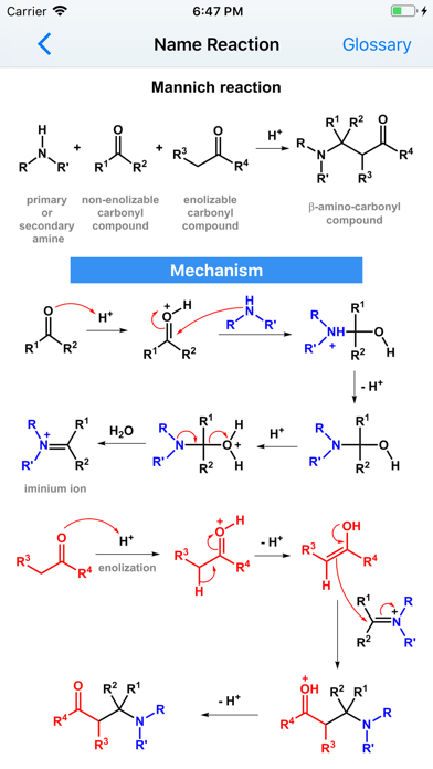 Organic Reactions Screenshot