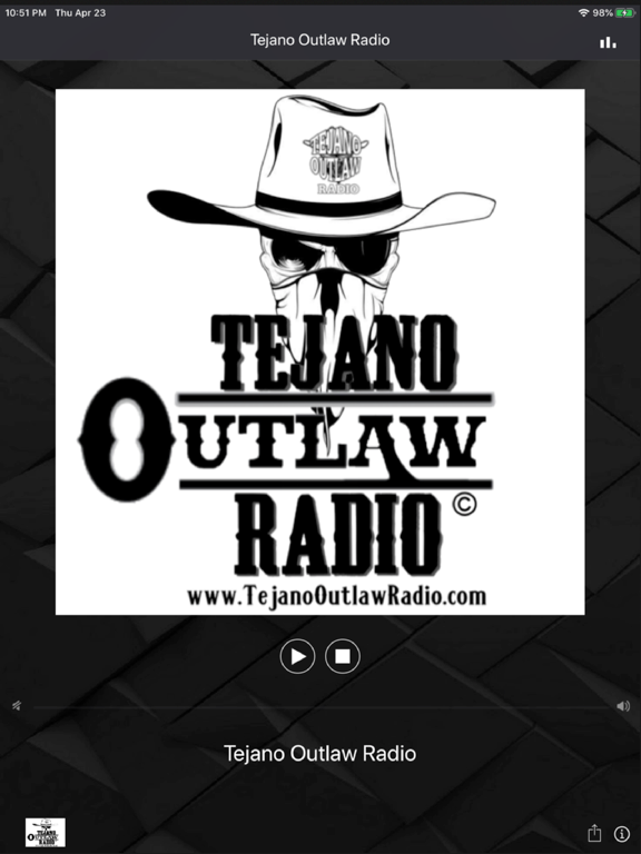 Tejano Outlaw Radio App iPad screenshot 1 - Music app