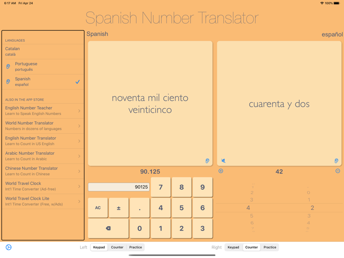 Spanish Numbers Translator