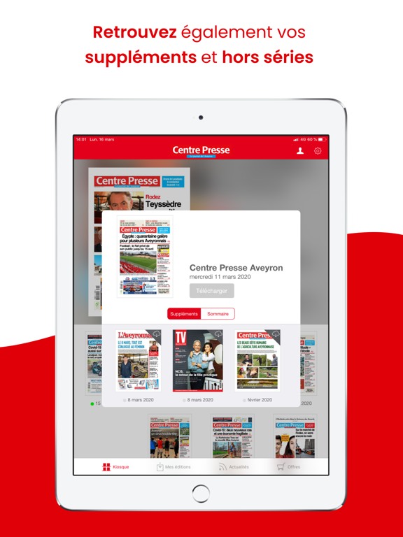 Centre Presse Le Journal iPad screenshot 7 - Magazines & Newspapers app