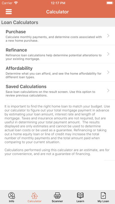 Vista Lending Mortgage App Screenshot