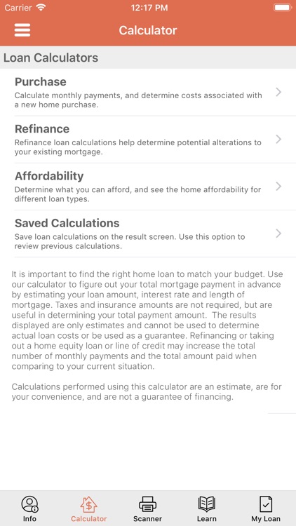 Vista Lending Mortgage App