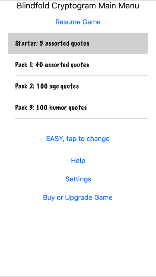 #2. Blindfold Cryptogram (iOS) 由: marty schultz