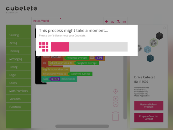 Screenshot #5 pour Cubelets Blockly