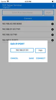 TCP Telnet Terminal iphone bilder 1