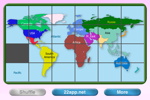 World Map Puzzle - náhled