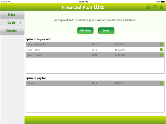 Screenshot #6 pour Personal Financial Plan Wiz