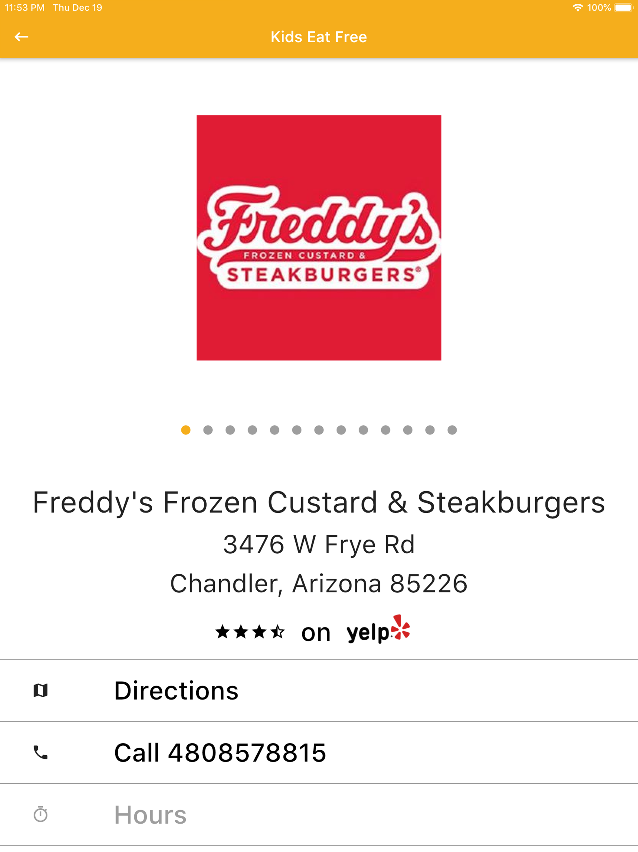 Kids Eat Free App