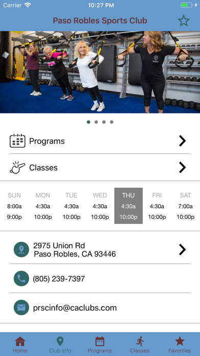 Paso Robles Sports Club - CAC Screenshot