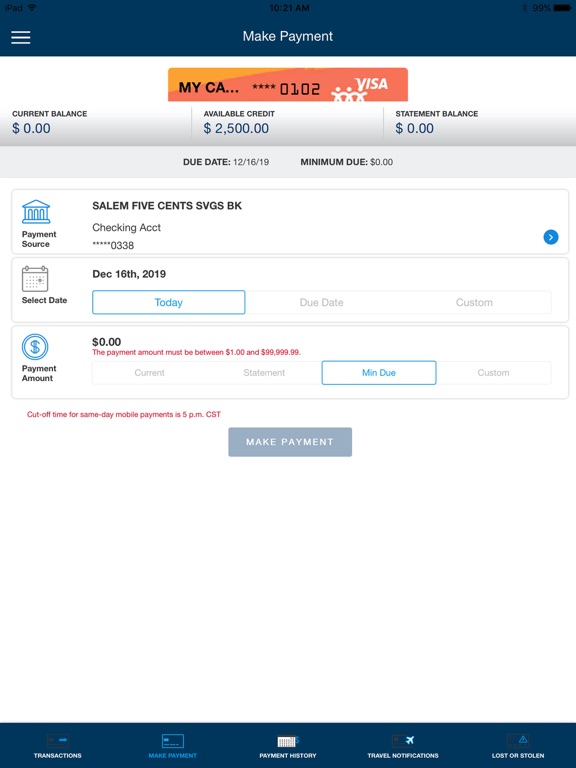 myCCU Card iPad screenshot