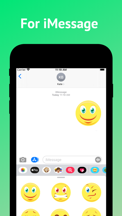 Cute emoji & stickers for text Screenshot