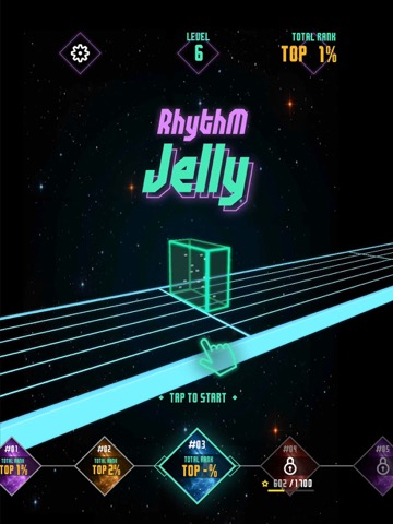 RhythmJelly: Music Rush Gameのおすすめ画像1