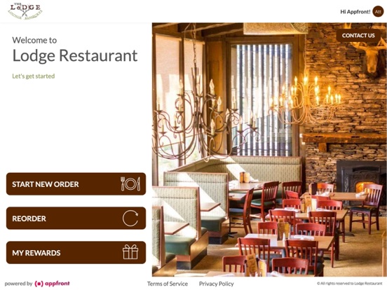 The Lodge Restaurant iPad screenshot 1 - Food & Drink app