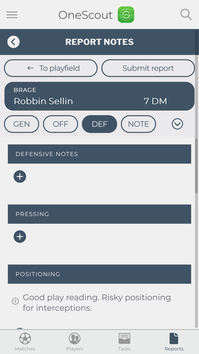 OneScout iPhone screenshot