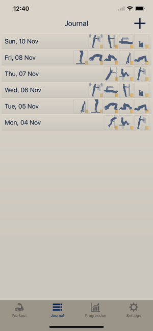 Convict Conditioning Tracker Screenshot