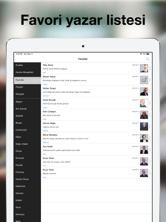 Screenshot #6 pour Yazar Takibi - Köşe Yazıları