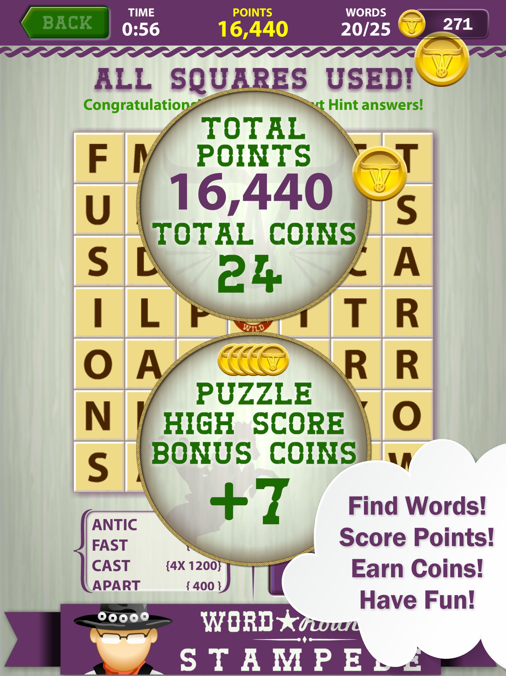 Word Roundup Stampede - Search