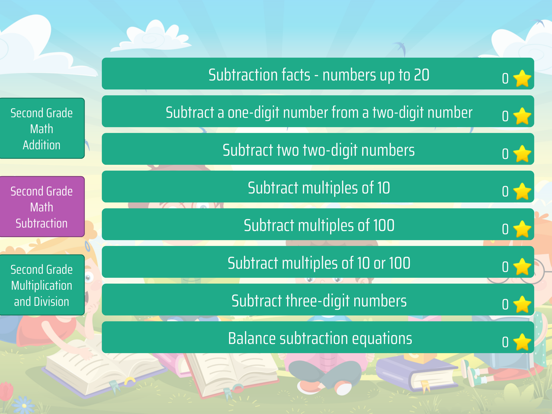 Second Grade Math Trainer iPad screenshot