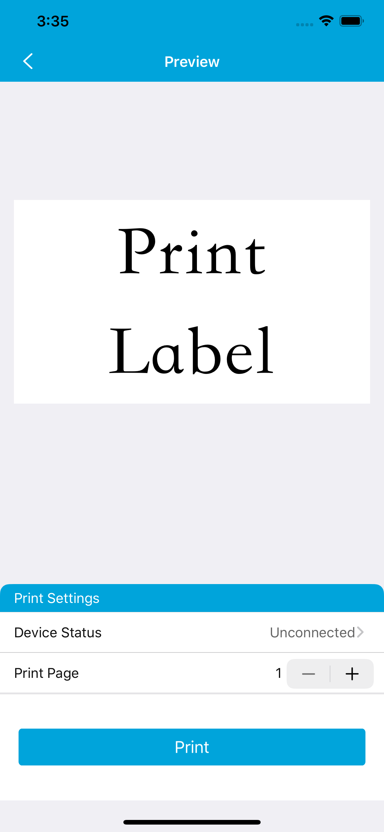 Print Label