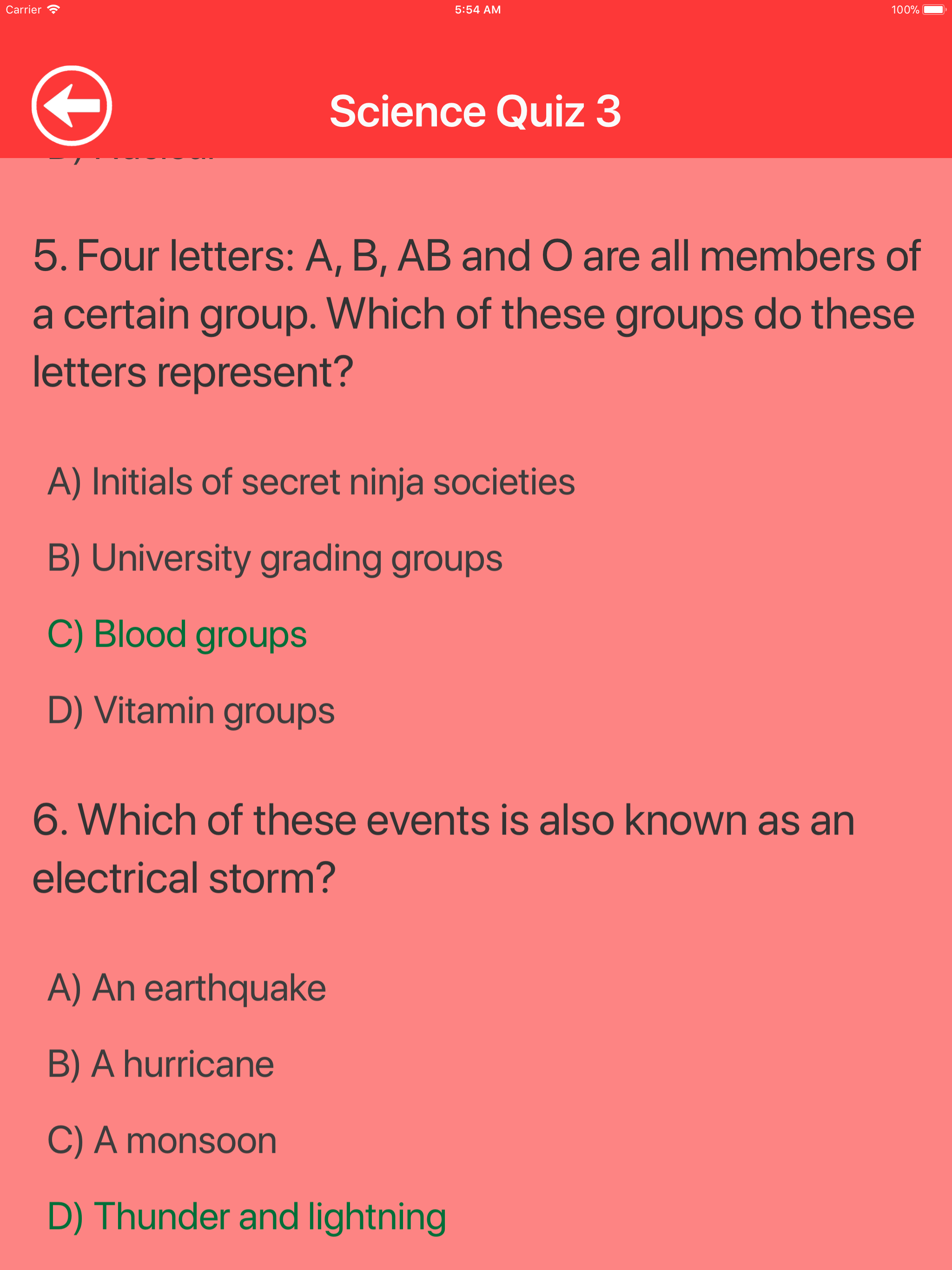 Science for Kids Quiz screenshot 12