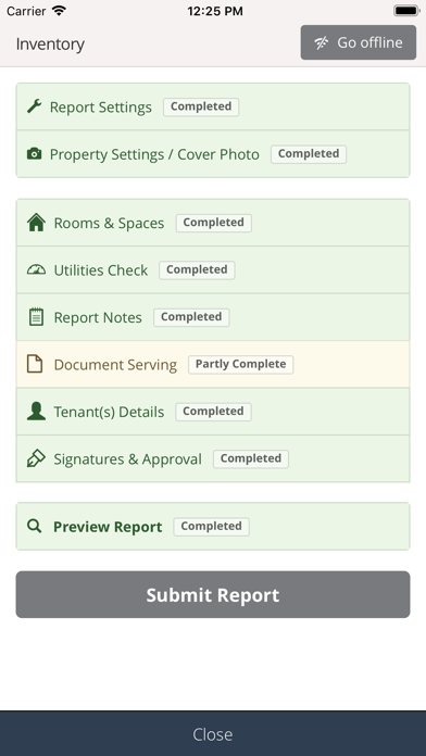 Property Reporting Screenshot