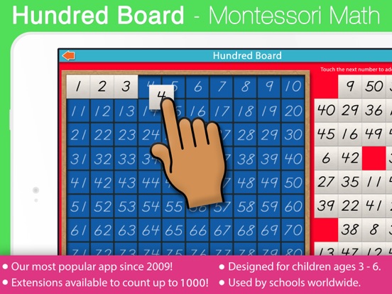 Screenshot #1 for Hundred Board -Montessori Math