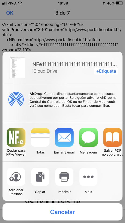 #5. Visualizador NF-e (iOS) Podle: Robson Previato