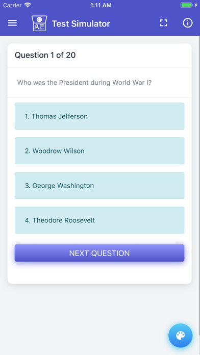 U.S. Citizenship Test Prep Screenshot
