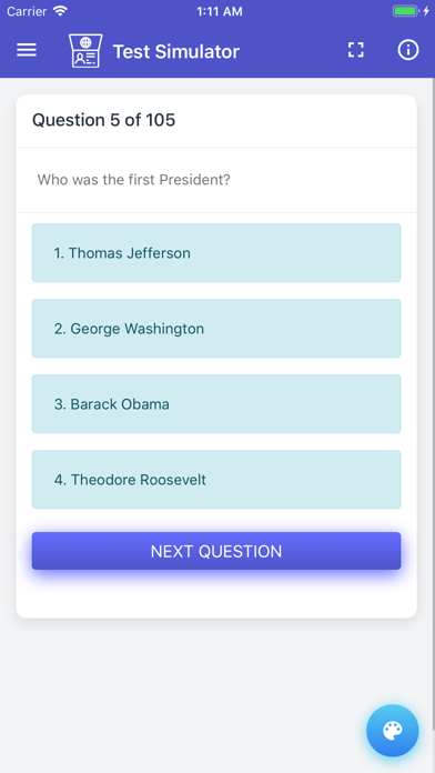 U.S. Citizenship Test Prep Screenshot