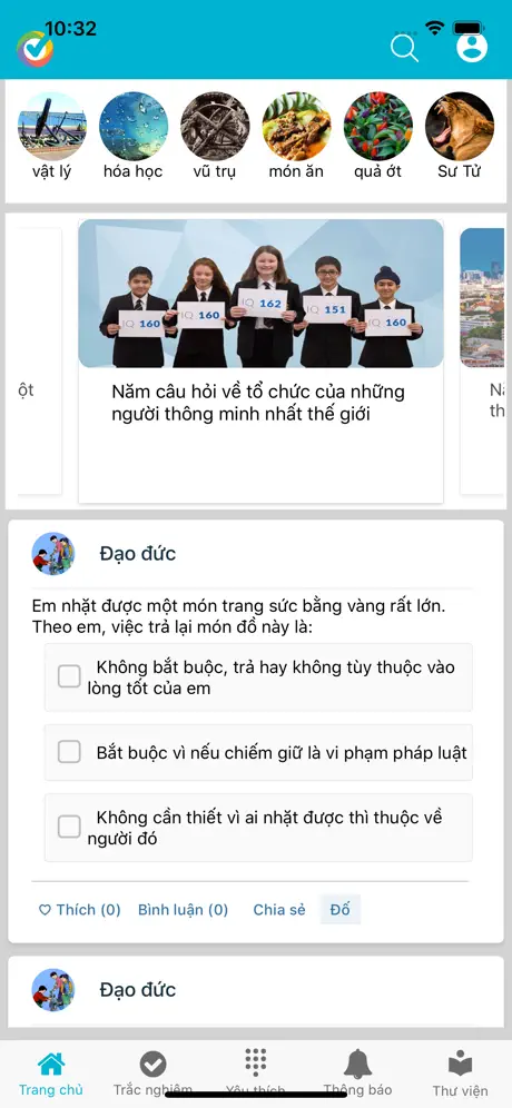 Trắc Nghiệm - iTriThuc