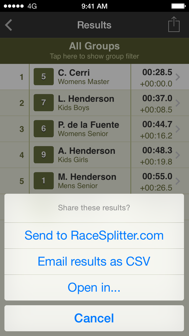 RaceSplitter — Race Timer