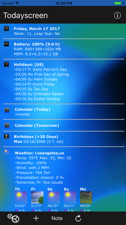 #1. Today-Screen (iOS) 由: Kai Bruchmann