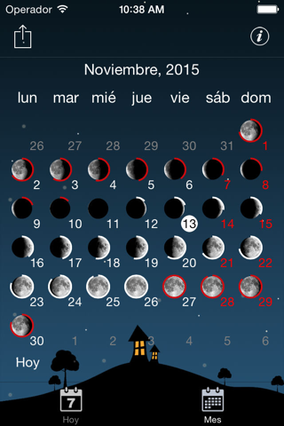 Moon phases calendar and sky screenshot 4