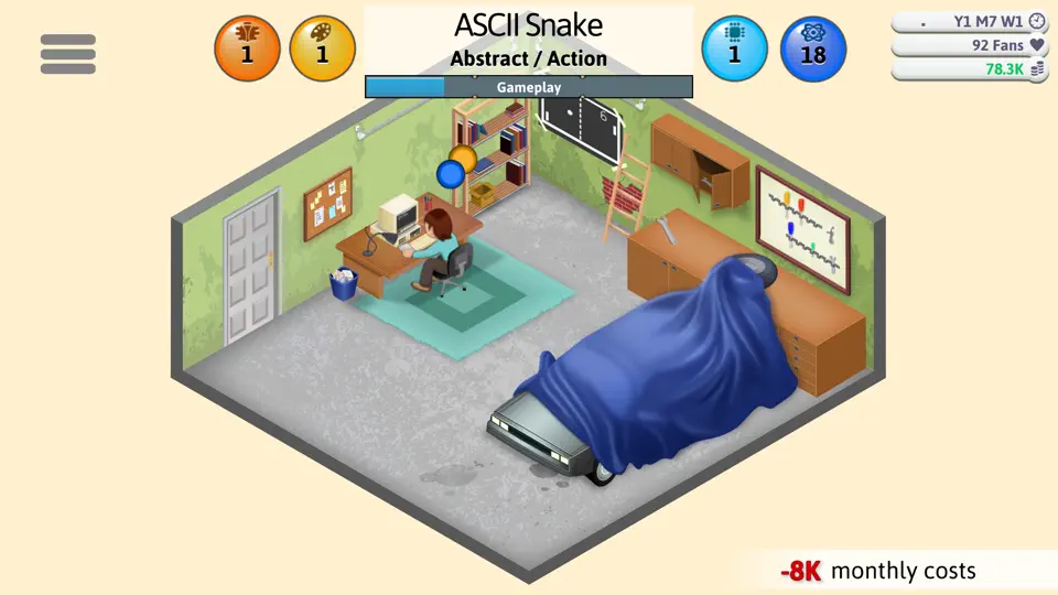 Captura de pantalla de Game Dev Tycoon en iPhone 1