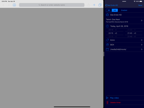 telly‘mote iPad screenshot 4 - Entertainment app