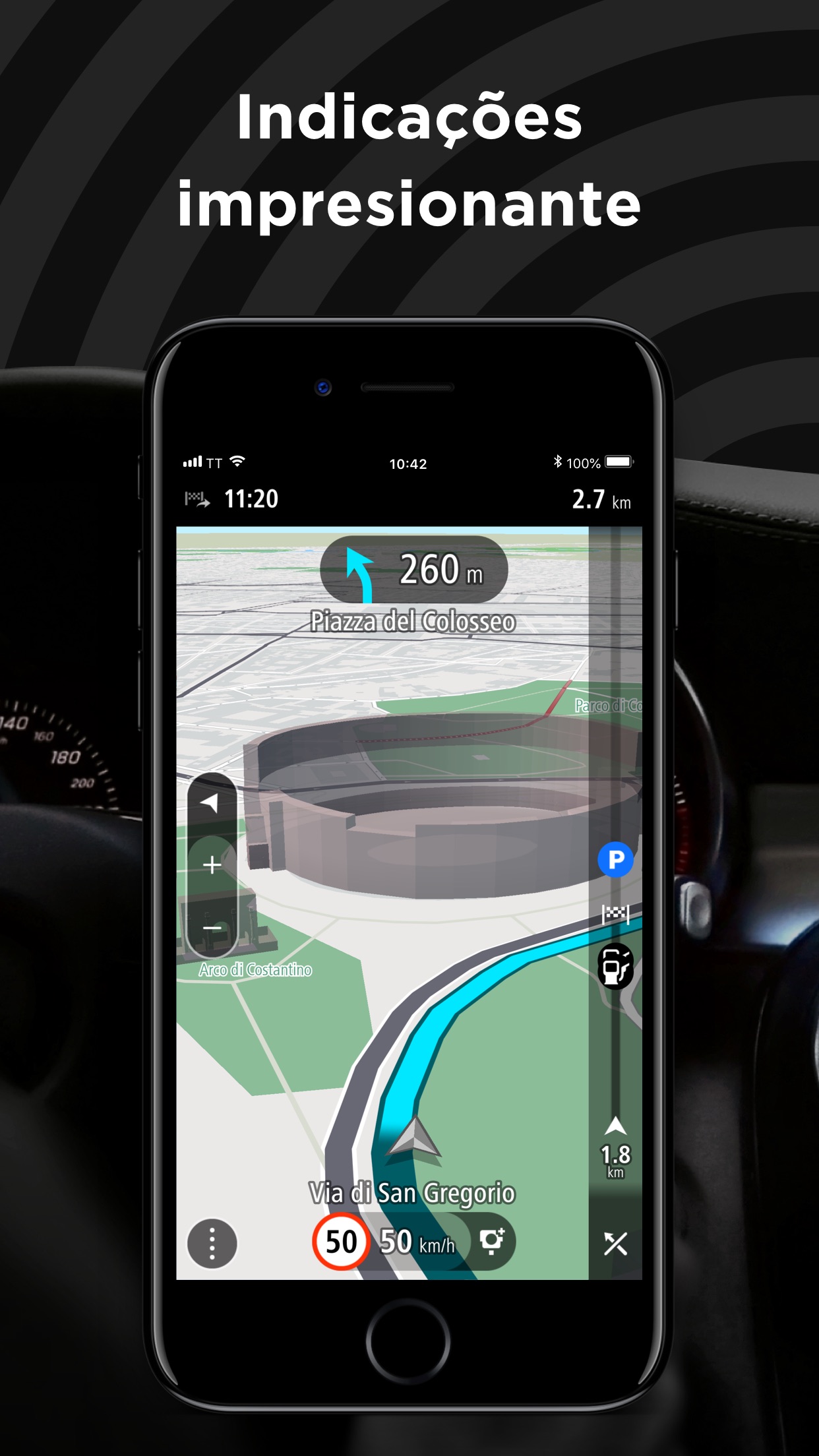Screenshot do app TomTom GO Navigation